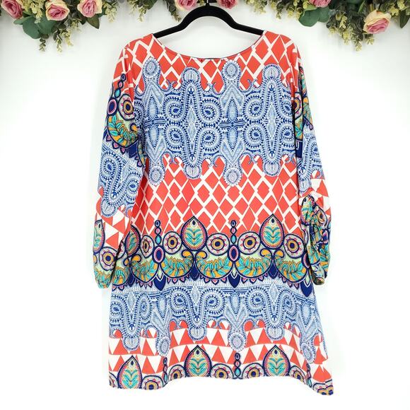 West Kei Floral and Medallion Print Tunic Top Size XL - Picture 2 of 10